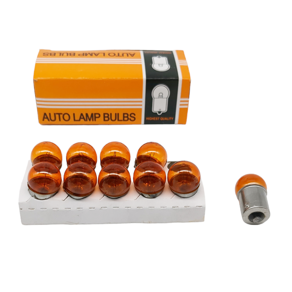 BOMBILLO DIREC 1 CONTACTO MED NARANJA12V10W C/10