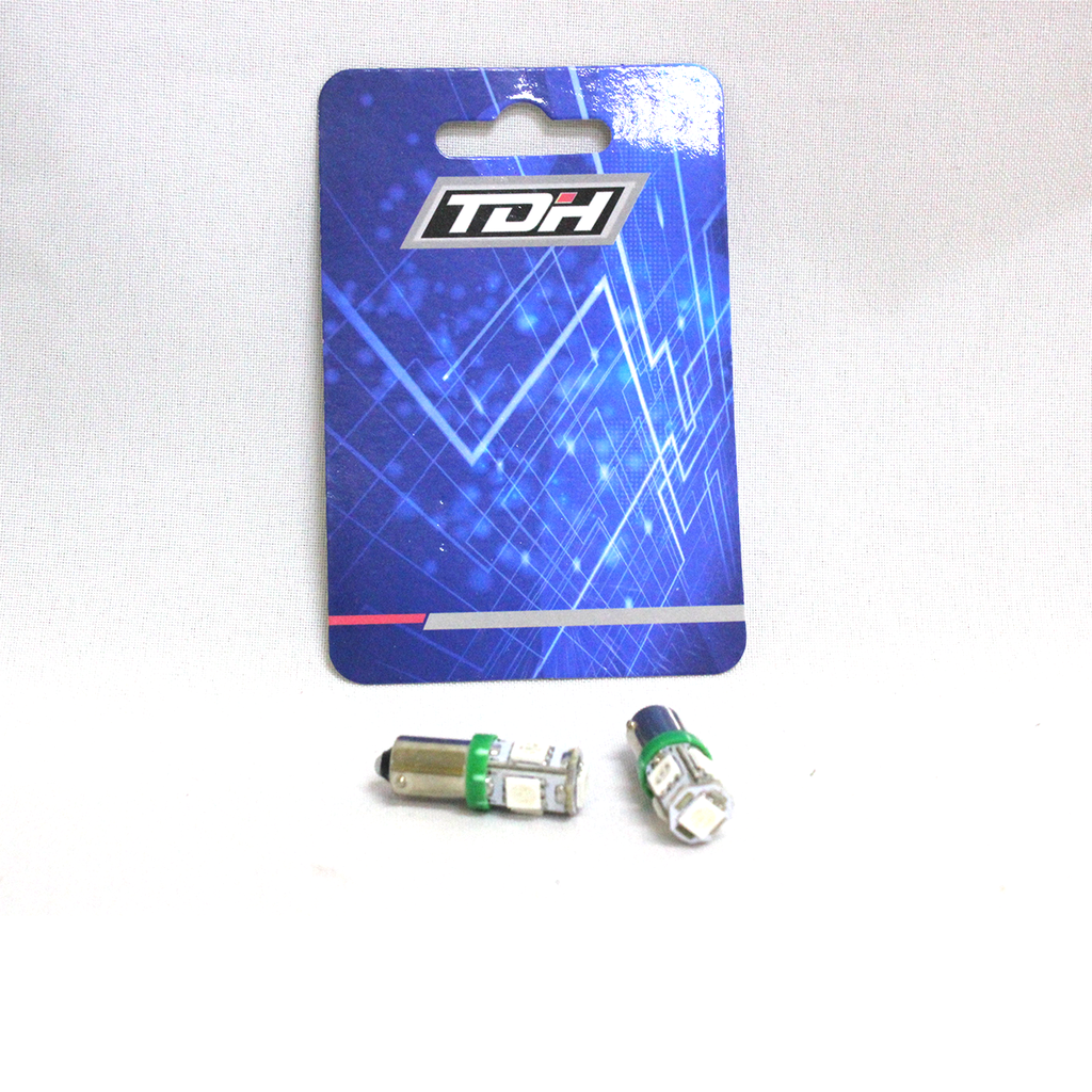 SET 2 BOMBILLO LED BASE METAL PEQ 5 LED  VD BL