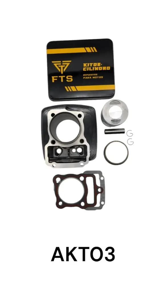 KIT CILINDRO GEN P/ AKT150/ZS150 (PISTON 62MM RASPIN 15MM)