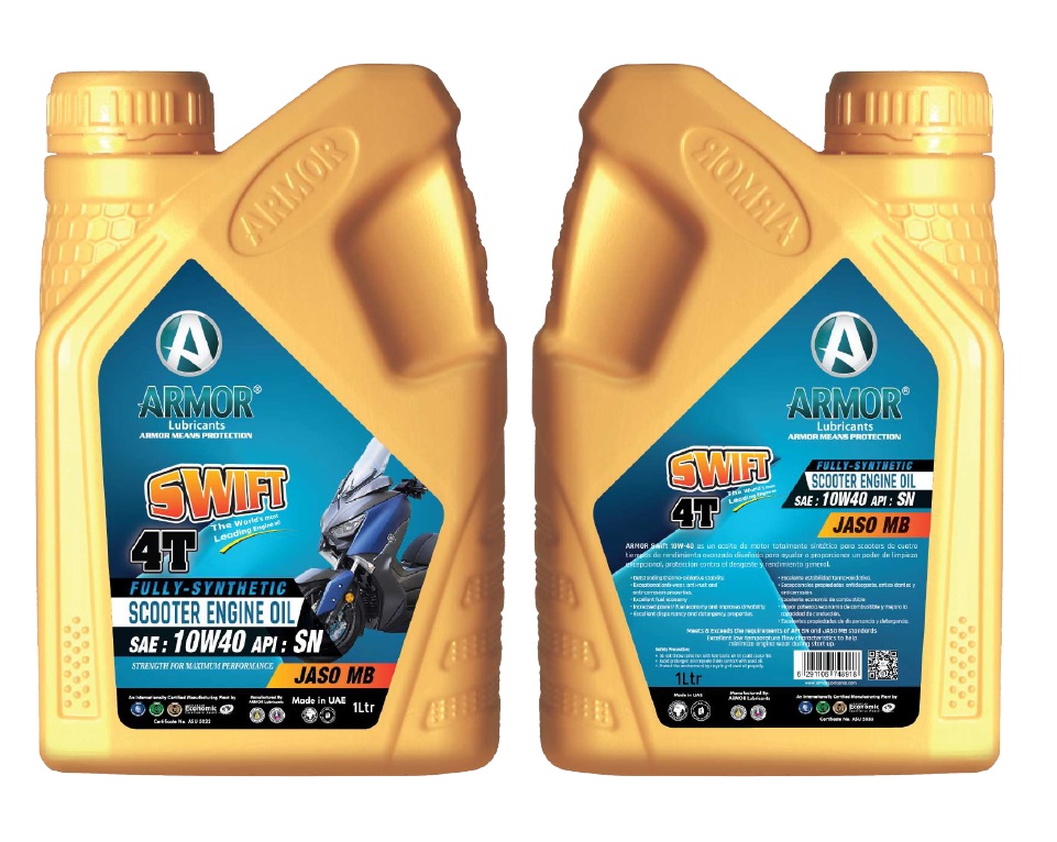 ACEITE ARMOR SCOOTER 4T 10W40 FULL SINTETICO JASO MB API SN