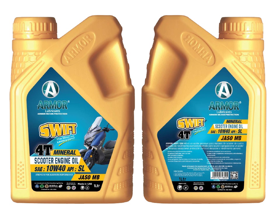ACEITE ARMOR SCOOTER 4T 10W40 MINERAL JASO MB API SL