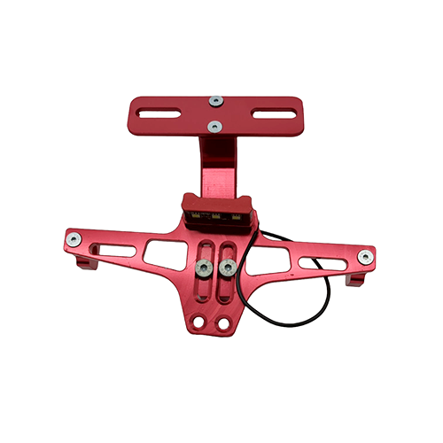 PORTA PLACA C/ LUZ NS200 ROJO