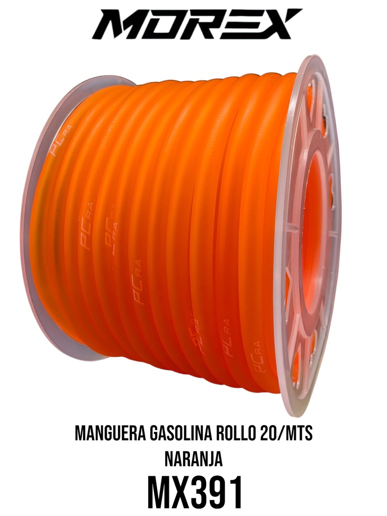 MANGUERA GASOLINA ROLLO 20/MTS NARANJA