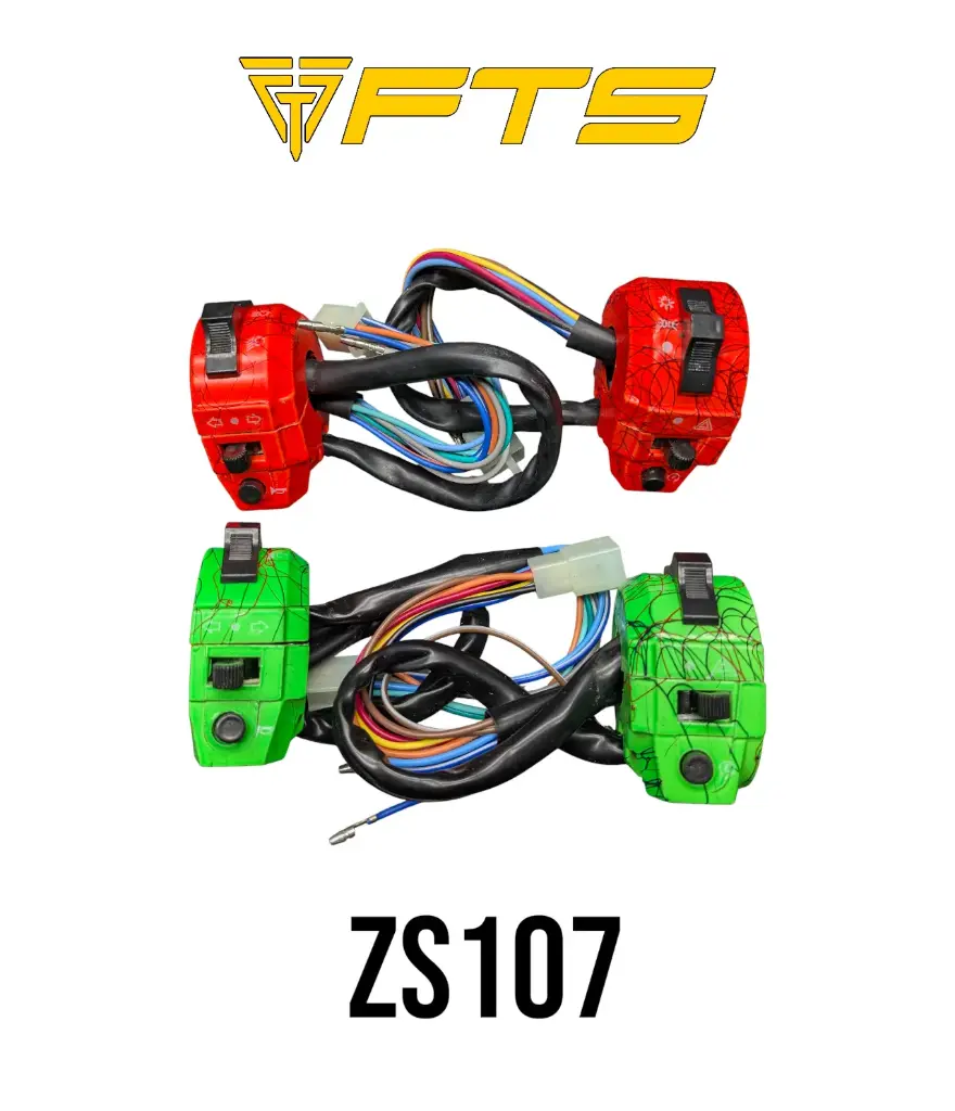 SWITCH ARRANQUE Y DIRECCIONAL GEN P/ ZS150 NARANJA-VERDE 
