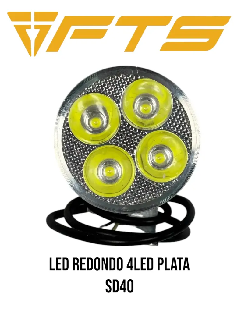 LED REDONDO 4LED PLATA