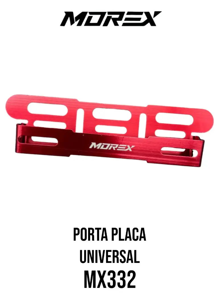PORTA PLACA UNIV ROJO MOREX