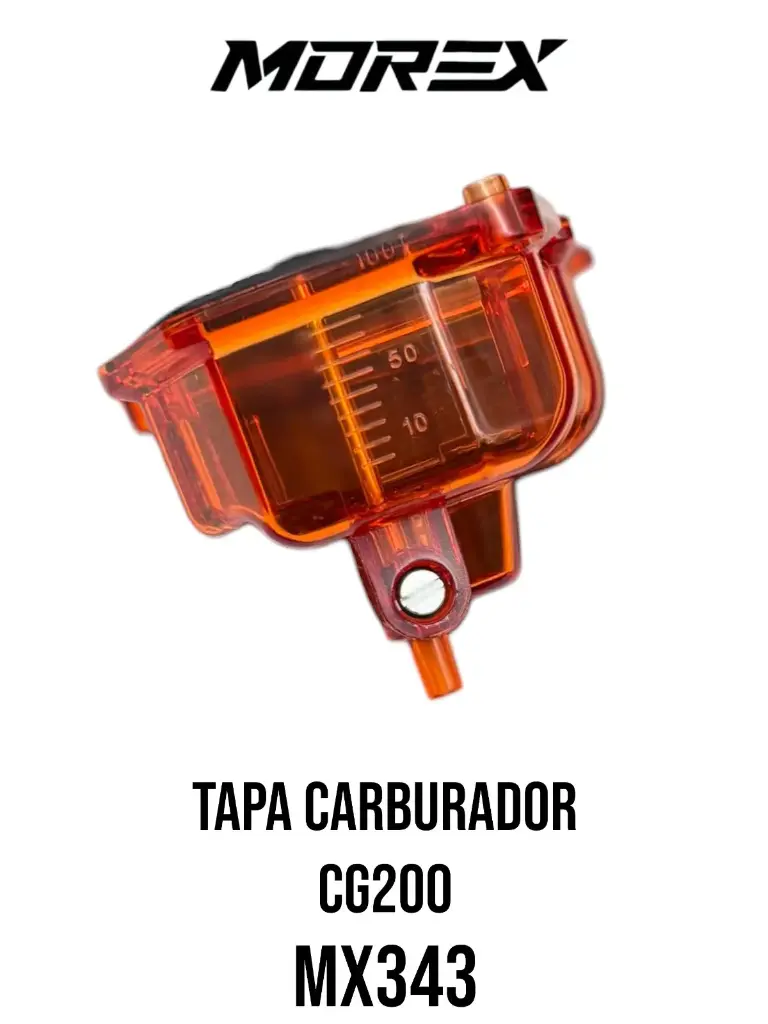 TAPA CARBURADOR CG200/ZS200/NANO NARANJA MOREX 